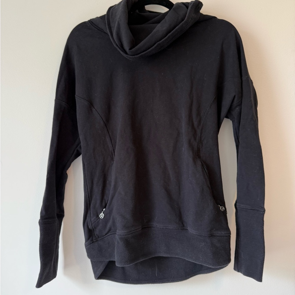 Lululemon Athletica Black Cowl neck Sweatshirt
